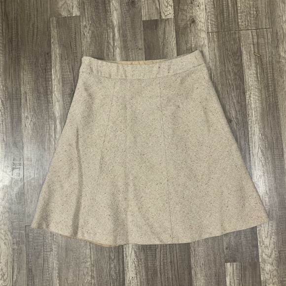 Merona sz 8 Tan & Pink Specks Wool Blend Skirt - Picture 3 of 5